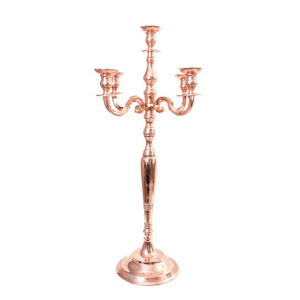 Vintage Antique Silver Finish Cast Brass 5-Arm <b>Candelabra</b> Decorative Metal Wedding Table Centerpiece Elegant Home Candle Holder - Product Image 5