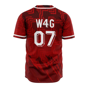 W4G Unisex Baseball Jersey Sublimated Print 100% <b>Polyester</b> Short Sleeve Breathable Regular Fit Autumn/Winter Team Apparel - Product Image 6