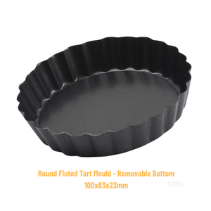 Mini moule à tarte cannelé de 3 pouces avec fond amovible, moule à quiche cannelé pour la cuisson de friandises, de tartes, de quiches, de tartelettes - Product Image 2