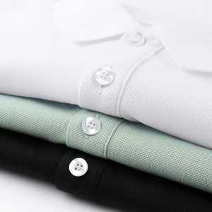 Camiseta de Manga Corta Transpirable para Hombre, Estilo Polo, Color Sólido, Informal, para Verano - Product Image 2