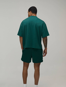Wholesale Men Summer Shirt and Shorts <b>Set</b> Casual 2 Piece Matching Outfit Oversized Drop Shoulder T-Shirt Shorts <b>Set</b> Custom Logo - Product Image 3