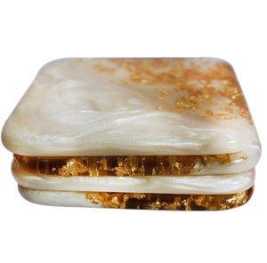 Nouvel arrivage : Supports de verres en résine époxy, design floral excellent, multicolores, argentés, à prix abordable - Product Image 4