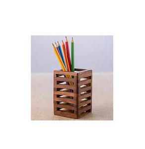 Porte-crayons en bois léger au design moderne, organiseur de bureau le plus vendu pour étudiants, rangement pour crayons et stylos - Product Image 6