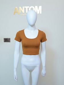 เสื้อยืดครอปคอกลมผ้าฝ้ายทอเนื้อหนาแบบหลวมสำหรับผู้หญิง ไซส์พลัส แห้งเร็ว ระบายอากาศดี เหมาะสำหรับฤดูร้อน สไตล์ลำลอง รับผลิตตามแบบ OEM - Product Image 4