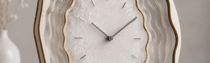 Minimalist Oval Wooden Desk <b>Clock</b> With Layered Design Silent Quartz Movement Needle Display - Product Image 2