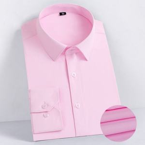 Camisa de Vestir Roja para Hombre, Manga Larga, Color Sólido, Formal, Popelina de Algodón Antiarrugas, para Otoño - Product Image 6