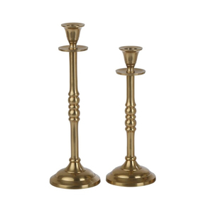Ensemble de 2 bougeoirs en métal, bougeoirs vintage torsadés, supports de bougies en spirale de luxe, décoration de table, hôtels, restaurants - Product Image 2