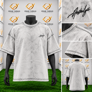 Camiseta de mezclilla blanca para hombre, estilo lavado ácido, oversize, streetwear, con costuras en contraste negras y bordado, unisex, venta al por mayor - Product Image 4