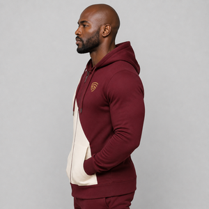 Heavyweight Fleece Men's <b>Zipper</b> <b>Hoodies</b> 100% Cotton Solid <b>Black</b> Regular Fit Winter Custom Logo Breathable Hooded Collar - Product Image 2