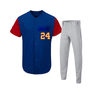 Uniformes de baseball pas chers, maillots et pantalons d'équipe personnalisés, vêtements de sport haut de gamme, vente en gros, usine, manches courtes, logo sur le devant - Product Image 1