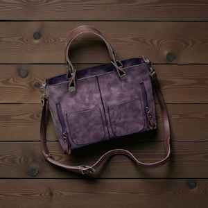 Grand sac fourre-tout décontracté rétro en cuir véritable avec fermeture éclair, imperméable, portable, sac à bandoulière et sac à main pour femme - Product Image 3