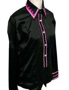 Tela de tafetán elástica hecha a mano Cowgirl Western Show Shirt para ropa ecuestre y equitación - Product Image 2