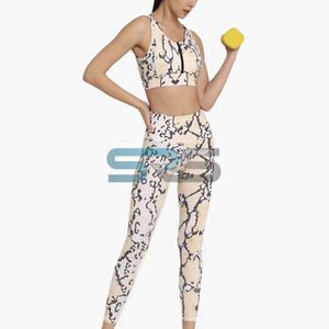 Conjunto Deportivo de Yoga de 2 Piezas para Mujer, Shorts de Cintura Elástica, Transpirables, Ajustados, Tela Inteligente, Casual, para Correr - Product Image 4