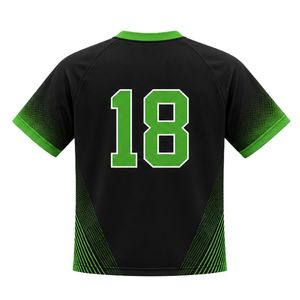 Black Green Sublimation Lacrosse Jersey <b>Men's</b> Sports Team Uniform Short Sleeve Athletic <b>Shirt</b> Custom Print Style Game Wear - Product Image 2