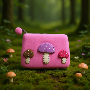 Porte-monnaie en feutre en forme de champignon - Product Image 3