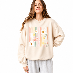 Cotton Fleece Women's Crewneck Sweatshirt Oversized Drop Shoulder Private <b>Label</b> Autumn Winter Streetwear Hoodies Custom Design - Product Image 1