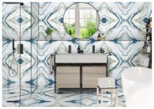 Carreaux de porcelaine effet marbre brillant de designer, format 60x120cm (600x1200mm, 24x48 pouces), dalles premium pour murs et sols intérieurs - Product Image 4