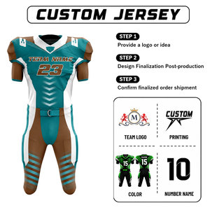 Camiseta de Fútbol Americano Personalizada para Hombre, Sublimada, Transpirable, de Poliéster, Cuello en V, Manga Corta, Número de Equipo 23 - Product Image 1