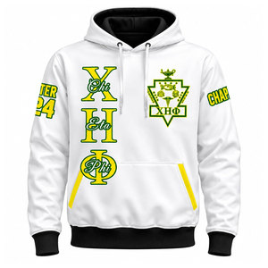 Chi Eta Phi 32 Chapter Hoodie <b>Men's</b> <b>White</b> Yellow Sublimation Print Casual Autumn Wear Hooded <b>Sweatshirt</b> - Product Image 2