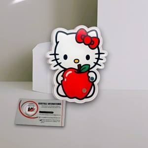 Plaques à cils magnétiques carrées en acrylique Hello Kitty avec diamants, pour extensions de cils, marque privée, écologiques - Product Image 2