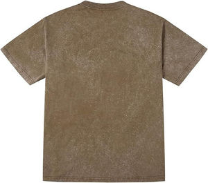 Camiseta de Manga Corta para Hombre, Corte Regular, Cuello Redondo, 100% Algodón, Jersey Lavado, Color Sólido, Diseño Liso Informal - Product Image 5