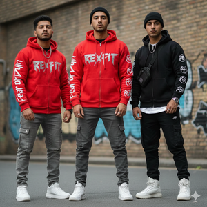 Sudadera de Algodón de Alta Calidad para Hombre, Estilo Urbano, Dos Piezas, Tela Resistente, Ajuste Cómodo, Impresión de Logotipo Personalizado, OEM ODM - Product Image 5