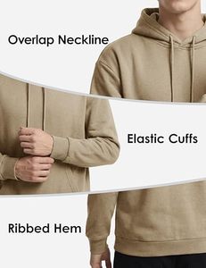 Ensemble de survêtement en molleton 100% coton, sweat-shirt et pantalon de survêtement épais pour hommes, sweats-shirts personnalisés - Product Image 5