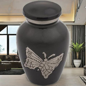 Urne funéraire pour animaux de compagnie, mini urne commémorative moderne en métal pour cendres, vase de table, cadeau - Product Image 1