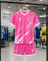 Uniforme de Fútbol Personalizado para Hombre, Camiseta y Pantalones Cortos con Impresión por Transferencia Térmica, Ropa Deportiva de Secado Rápido para Entrenamiento, Color Negro