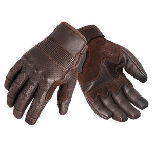 Guantes de Motocicleta Unisex de Cuero Marrón SAAR INDUSTRIES, Estilo Vintage, Cuero Genuino, Protección para Nudillos, Transpirables, Táctiles - Product Image 5