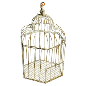Antique Brass Metal <b>Bird</b> <b>Cage</b> <b>Decorative</b> Vintage Birdcage with Ornate Floral Design Hanging <b>Bird</b> <b>Cage</b> Home Garden Decor - Product Image 6