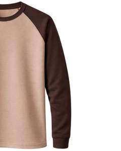 Camiseta de Manga Larga Raglán Personalizada para Hombre, Cuello Redondo, Algodón y Poliéster, Estilo Casual con Mangas en Contraste, Tipo Béisbol, Suministro OEM - Product Image 4