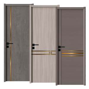 Puerta Interior Nueva con Diseño Impermeable, Película de PVC, Puerta de Madera Compuesta WPC Precolgada para Baño y Cocina - Product Image 1