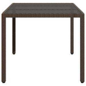Table de jardin en polyrotin marron 59,1x35,4x29,5 pouces Tables d'extérieur - Product Image 5