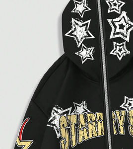 Sweats à capuche personnalisés vintage délavés à l'acide pour hommes et femmes, manches longues, logo personnalisable, tendance, doux et confortables - Product Image 4