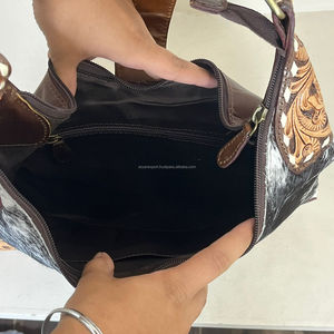 Nuevo Bolso Hobo de Cuero Genuino Hecho a Mano de Marca de Lujo para Mujer, Estilo Occidental de Cuero Vacuno, Bolsos de Hombro Único para Vaqueras - Product Image 6