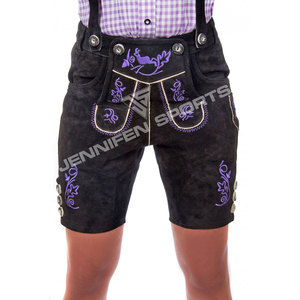 <b>Women</b> Custom Trachten Bavarian <b>Lederhosen</b> Shorts With Suspender New Style German Traditional Design Mid Featuring Leather - Product Image 3