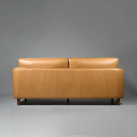 Canapé Chesterfield de luxe à une place en cuir véritable, fauteuil capitonné avec accoudoirs roulés, structure en bois massif, design moderne rectangulaire pour la maison ou le bureau