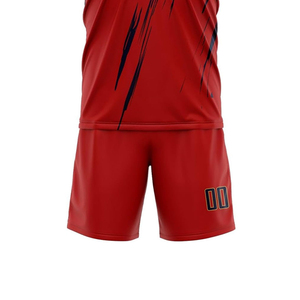 Tenue de football confortable et respirante, 100% polyester, antibactérienne, légère, respirante, nom et numéros d'équipe personnalisés - Product Image 5