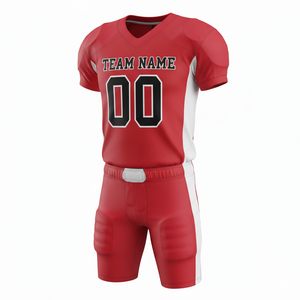 Ensemble de maillot et short de football américain personnalisé, séchage rapide, anti-UV, position du logo sur le devant, 100% polyester - Product Image 5