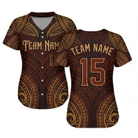 Jersey Softball Wanita Berkualitas Tinggi 100% Poliester Ringan Bernapas Cepat Kering Lengan Pendek Regular Fit Nama Tim Kustom