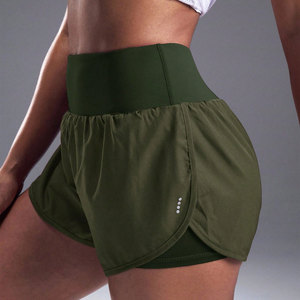Shorts élastiques OEM en tissu polyester extensible pour femmes, fourniture en gros, faible MOQ - Product Image 1