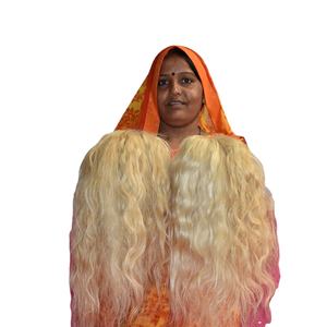 Perruques indiennes ondulées naturelles 100% non transformées 613 pour femmes noires extensions de cheveux humains à ondes profondes à double trame - Product Image 1