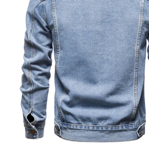 Chaqueta Vaquera Azul Retro para Hombre y Mujer, con Botones al Frente, Estilo Clásico Trucker, Informal, de Algodón Transpirable, Ligera, para Uso Diario, Estilo Urbano Informal - Product Image 3