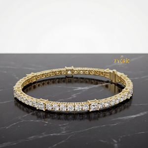 สร้อยข้อมือเพชรเทียม Eternity Lab Grown Diamond รุ่นคลาสสิค ชุบเงิน 925 ประกายระยิบระยับตลอดวง เหมาะสำหรับงานแต่งงาน ของขวัญสำหรับผู้หญิง - Product Image 2