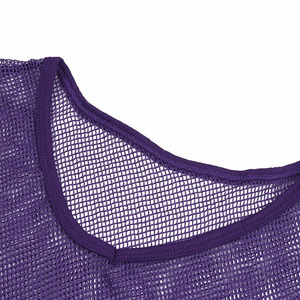 T-shirt pour homme en maille violette à col en V, manches courtes, coupe ajustée, tissu respirant, style streetwear, couleur unie - Product Image 2