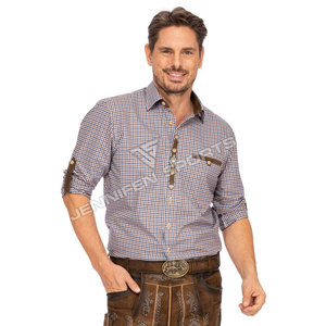 Camisa de Vestir Bávara para Hombre, Cuello con Botón, Cierre de un Solo Botón, Diseño Sólido, 100% Algodón, Casual, Transpirable, de Secado Rápido - Product Image 4