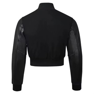 Premium Women's Baseball Varsity Leather Jacket Embroidered Letterman Design OEM ODM Factory Sample Service Available - Product Image 3