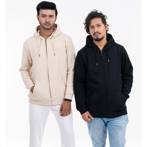 Sweat-shirt beige à capuche de qualité supérieure, respirant et durable, tissu polaire de haute qualité pour homme, sweat-shirt confortable pour l'hiver - Product Image 4