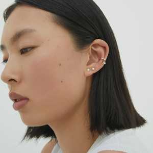 Pendientes de Oro 10K 14K 18K con Diamante Cultivado en Laboratorio de Corte Redondo, Engastado en Bisel, Delicado, para Uso Diario, Joyería Fina, Regalos para Mujer - Product Image 6